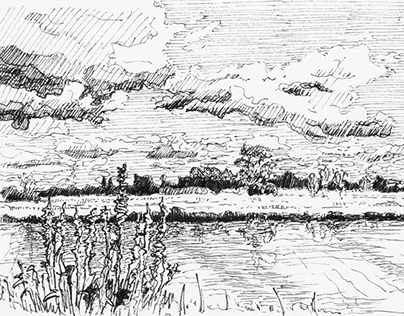 Ditton Meadows Sketch - making of