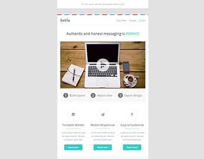 Satria, Responsive Email with Template Builder