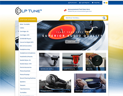 LP Tunes | e-Commerce Website Design