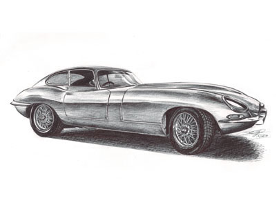 Jaguar E-Type Illustration