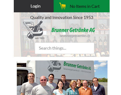 Brunner Getraenke - Mobile Responsive Design