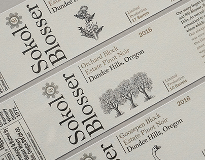 Sokol Blosser Wine Label Illustrations