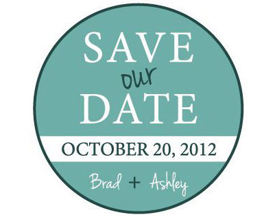 Wedding Save the Date Stamp, 2012