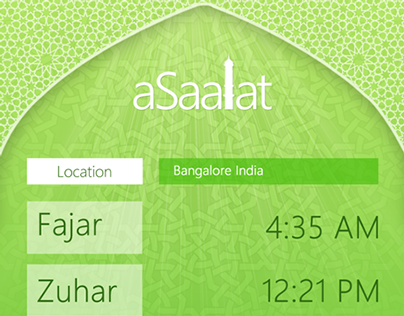 aSaalat Windows Phone App