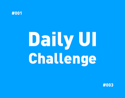Daily UI challenge #01 -03