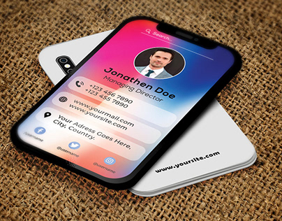 Iphone X Business Card Free PSD