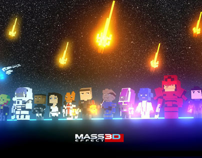 Mass Effect 3D Pixel Art [x3 Illustrations]