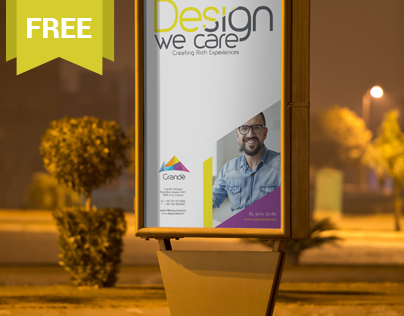 Free Outdoor Roadside Poster PSD Mockup