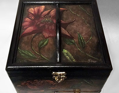 Oil Painting On Wooden box