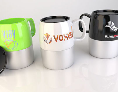 Mug Product Scene with Rhino (Voxel3D)