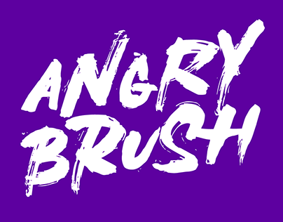 Project thumbnail - Angry Brush Font