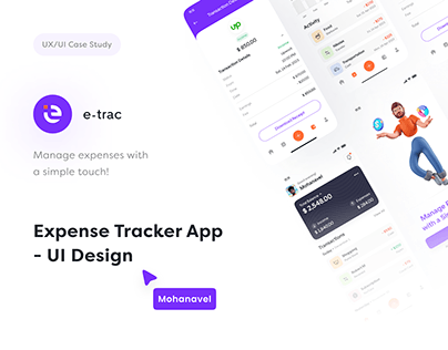 Expense Tracker (e-trac) App UI Design