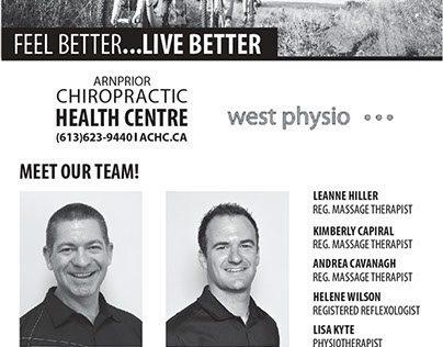 Arnprior Chiropractic Health Centre Newspaper Ad