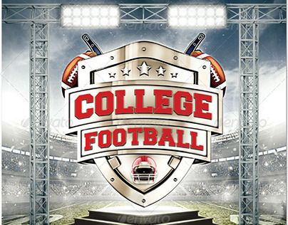 College Football Flyer Template - No Model Needed 