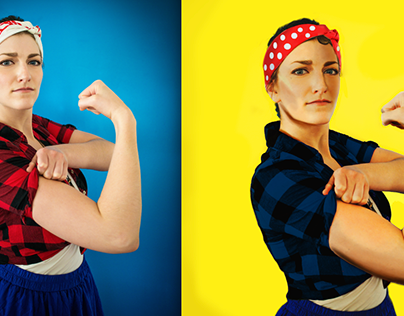Rosie the Riveter-BEFORE and AFTER