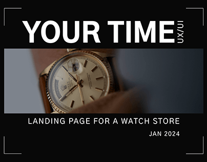 Landing page for a watch store