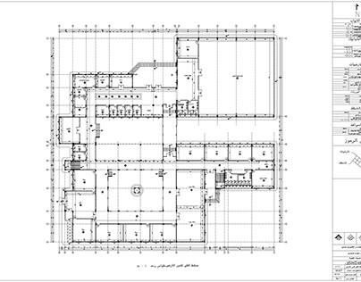 Executive drawings of a multi-purpose hall