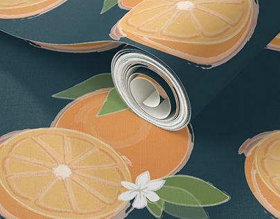 Orange Citrus Pattern