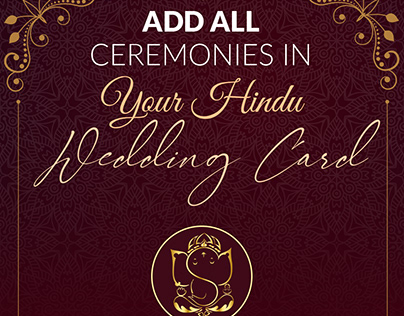 Add All Ceremonies In Your Hindu Wedding Card