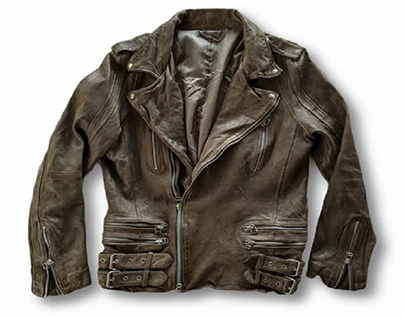 Unbrand Brown Biker Leather Jacket