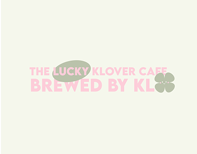 BREWED BY KLO - the lucky clover cafe branding.