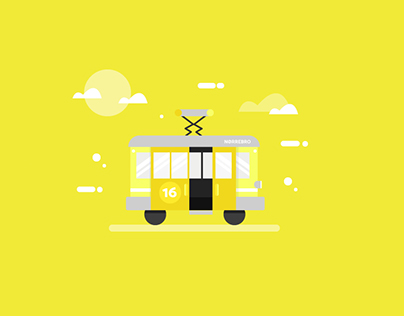 Copenhagen Nørrebro tram yellow transport