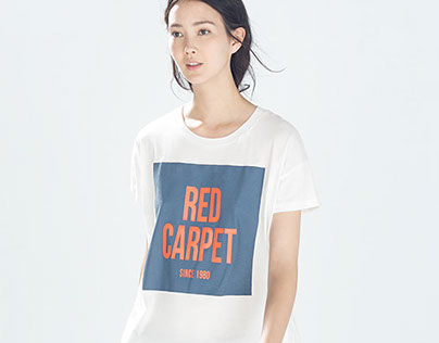 ZARA Trafaluc RED CARPET T-Shirt  AW14