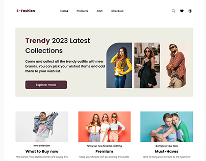 E-commerce Fashion Website Design