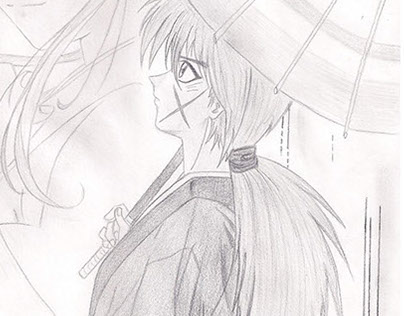 Dibujo B&N "Rurouni Kenshin"