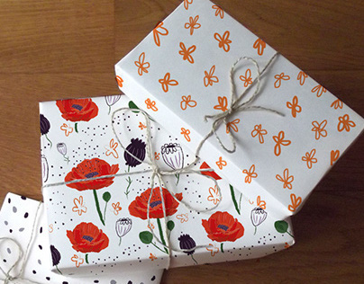 Wrapping paper design - Poppy