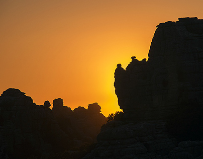 Torcal Antequera. Sunset, supermoon and Sunrise.