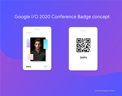 Google I/O 2020 Conference badge design concept