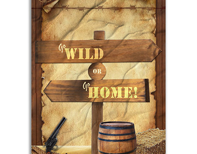 Cowboy theme Resto Bar Poster