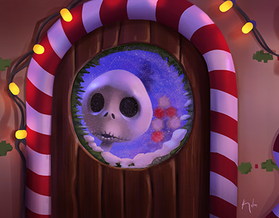 A frame from The Nightmare Before Christmas