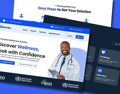 Project thumbnail - Doctor booking website landing page