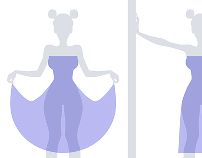 stylization of the figure and clothing