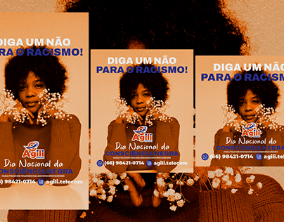 Kit mídia social Agili Telecom: Dia Naci. da Con. Negra