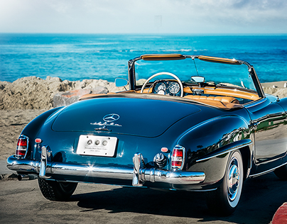 A Day at the Beach with a 190SL Roadster
