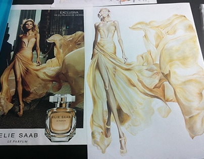 Elie Saab Le Parfum Fashion Illustration 