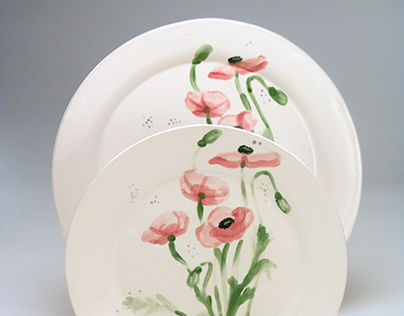 Poppy Series: Plates and Bowls