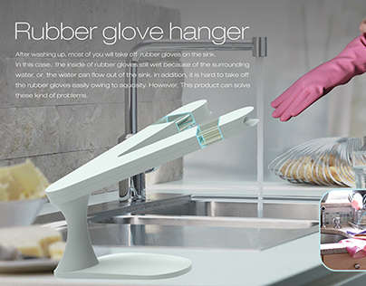 Rubber glove hanger