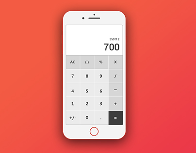 #DailyUI 004 - Calculator
