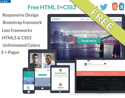 Free HTML5+CSS3  theme