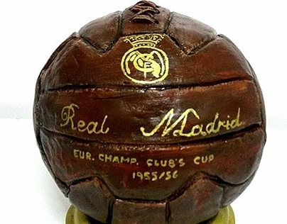 Clay decorative classic soccer ball Real Madrid