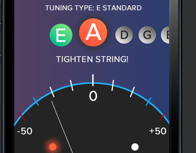Guitar Tuner app concept for iPhone