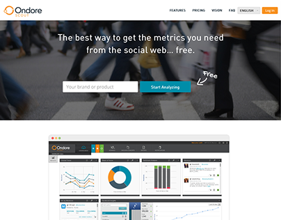 Ondore Scout Home Page UI Design