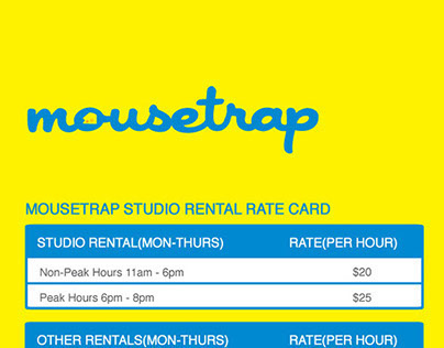 Mousetrap Studio Ratecard