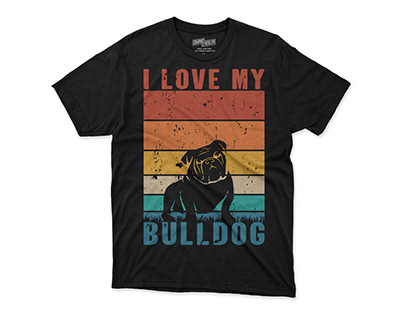 Vintage dog t-shirt design