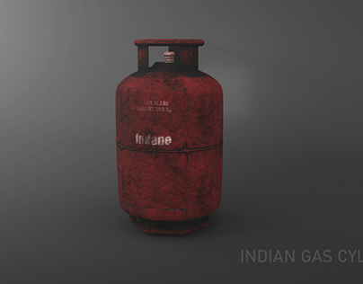 INDIAN GAS CYLINDER LOW POLY