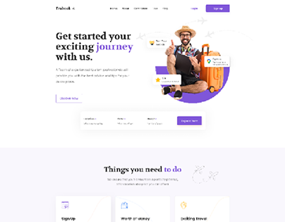 Agency landing page for Travellers UI